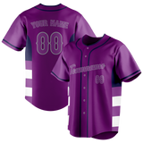 Custom Unisex Light Purple & White Pattern Baseball Jersey