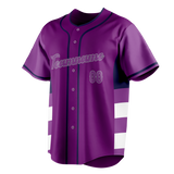 Custom Unisex Light Purple & White Pattern Baseball Jersey BB0000502402