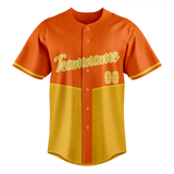 Custom Unisex Light Orange & Yellow Pattern Baseball Jersey BB0000511112