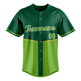 Custom Unisex Kelly Green & Green Pattern Baseball Jersey BB0000511514