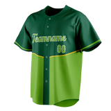 Custom Unisex Kelly Green & Green Pattern Baseball Jersey BB0000511514