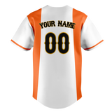 Custom Unisex White & Light Orange Pattern Baseball Jersey BB0000520211