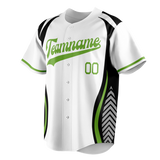 Custom Unisex White & Black Pattern Baseball Jersey BB0000530201