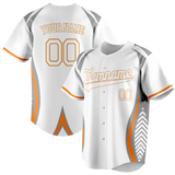 Custom Unisex White & Gray Pattern Baseball Jersey BB0000530203