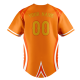 Custom Unisex Light Orange & Orange Pattern Baseball Jersey BB0000531110