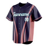 Custom Unisex Purple & Light Pink Pattern Baseball Jersey BB0000542326