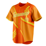 Custom Unisex Light Orange & Yellow Pattern Baseball Jersey BB0000551112