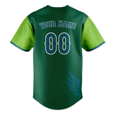 Custom Unisex Kelly Green & Green Pattern Baseball Jersey BB0000551514