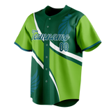 Custom Unisex Kelly Green & Green Pattern Baseball Jersey BB0000551514