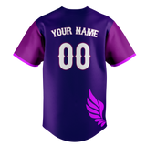 Custom Unisex Dark Purple & Light Purple Pattern Baseball Jersey BB0000552224