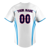 Custom Unisex White & Blue Pattern Baseball Jersey BB0000560220