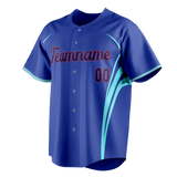 Custom Unisex Blue & Light Blue Pattern Baseball Jersey BB0000562021