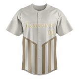 Custom Unisex Silver & Cream Pattern Baseball Jersey BB0000580405