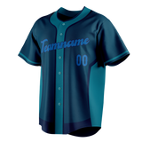 Custom Unisex Dark Aqua & Teal Pattern Baseball Jersey BB0000591617