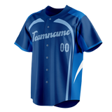 Custom Unisex Royal Blue & Blue Pattern Baseball Jersey BB0000601920