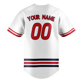 Custom Team Design White & Red Colors Design Sports Baseball Jersey BB00AB020209