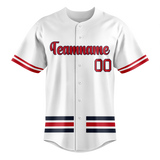 Custom Team Design White & Red Colors Design Sports Baseball Jersey BB00AB020209