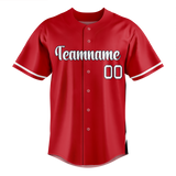 Custom Team Design Red & White Colors Design Sports Baseball Jersey BB00AB040902