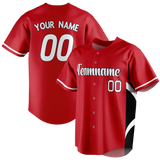 Custom Team Design Red & White Colors Design Sports Baseball Jersey