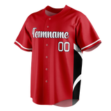 Custom Team Design Red & White Colors Design Sports Baseball Jersey BB00AB040902