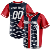 Custom Team Design Dark Purple & Red Colors Design Sports Baseball Jersey BB00AB082209