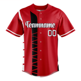 Custom Team Design Red & Black Colors Design Sports Baseball Jersey BB00AB090901