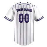 Custom Team Design White & Purple Colors Design Sports Baseball Jersey BB00AD010223