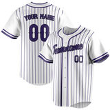 Custom Team Design White & Purple Colors Design Sports Baseball Jersey BB00AD010223