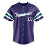 Custom Team Design Dark Purple & Dark Aqua Colors Design Sports Baseball Jersey BB00AD022216