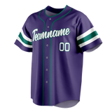 Custom Team Design Dark Purple & Dark Aqua Colors Design Sports Baseball Jersey BB00AD022216