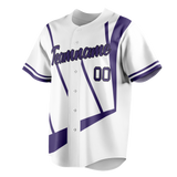 Custom Team Design White & Light Purple Colors Design Sports Baseball Jersey BB00AD060224