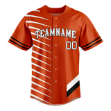 Custom Team Design Orange & White Colors Design Sports Baseball Jersey BB00BO081002