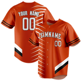 Custom Team Design Orange & White Colors Design Sports Baseball Jersey BB00BO081002