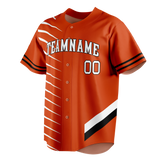 Custom Team Design Orange & White Colors Design Sports Baseball Jersey BB00BO081002