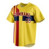 Custom Team Design Yellow & Red Colors Design Sports Baseball Jersey BB00BRS031209