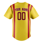 Custom Team Design Yellow & Red Colors Design Sports Baseball Jersey BB00BRS041209