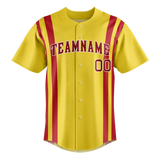 Custom Team Design Yellow & Red Colors Design Sports Baseball Jersey BB00BRS041209