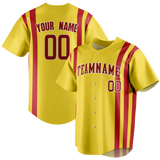 Custom Team Design Yellow & Red Colors Design Sports Baseball Jersey