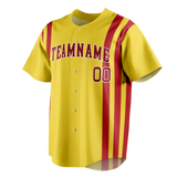 Custom Team Design Yellow & Red Colors Design Sports Baseball Jersey BB00BRS041209