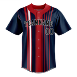 Custom Team Design Navy Blue & Maroon Colors Design Sports Baseball Jersey BB00BRS071808