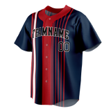 Custom Team Design Navy Blue & Maroon Colors Design Sports Baseball Jersey BB00BRS071808