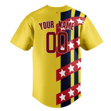 Custom Team Design Yellow & Maroon Colors Design Sports Baseball Jersey BB00BRS081208