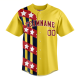 Custom Team Design Yellow & Maroon Colors Design Sports Baseball Jersey BB00BRS081208