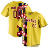 Custom Team Design Yellow & Maroon Colors Design Sports Baseball Jersey BB00BRS081208