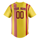 Custom Team Design Yellow & Maroon Colors Design Sports Baseball Jersey BB00BRS091208