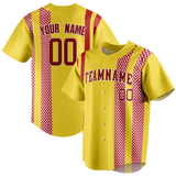 Custom Team Design Yellow & Maroon Colors Design Sports Baseball Jersey BB00BRS091208