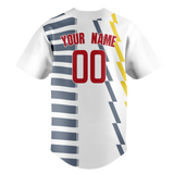 Custom Team Design White & Gray Colors Design Sports Baseball Jersey BB00BRS100203