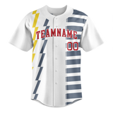 Custom Team Design White & Gray Colors Design Sports Baseball Jersey BB00BRS100203