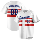 Custom Team Design White & Orange Colors Design Sports Baseball Jersey