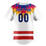 Custom Team Design White & Red Colors Design Sports Baseball Jersey BB00CC060209